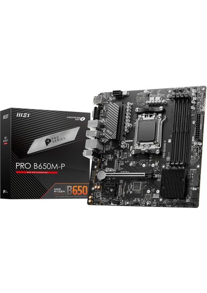 Msı Pro B650M-P 7200MHZ (Oc) Ddr5 Soket Am5 M.2 HDMI Dp VGA Matx Anakart