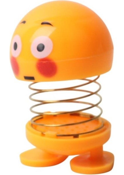 Şaşıran Şaşkın Emoji Smile Zıp Zıp Kafa 8 cm Araba Torpido Süsü Masaüstü Dekoratif Figür Pasta Süsü modelleri