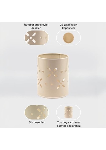 Metal Çatal-Bıçaklık Metal Mutfak Düzenleyici, Kaşıklık, Tezgahüstü Organizer, Kaşıklık LN1211K modelleri