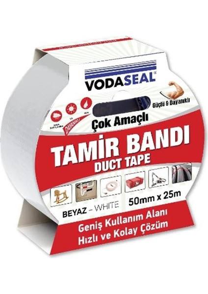 Vodaseal Tamir Bandı 50MMX25M Beyaz Bant