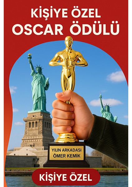 Kişiye Özel Oscar Heykel 27 cm