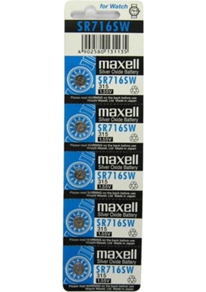 Maxell SR-716SW-315 10LU Paket Pil