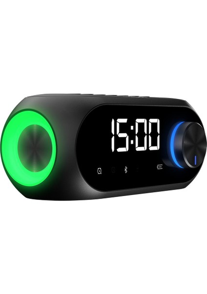 Mikado Md-W7 1200MAH 5W Siyah Bluetooth-Aux-Derece-Usb-Fm Double Alarmlı Saat Speaker Speaker fiyatları