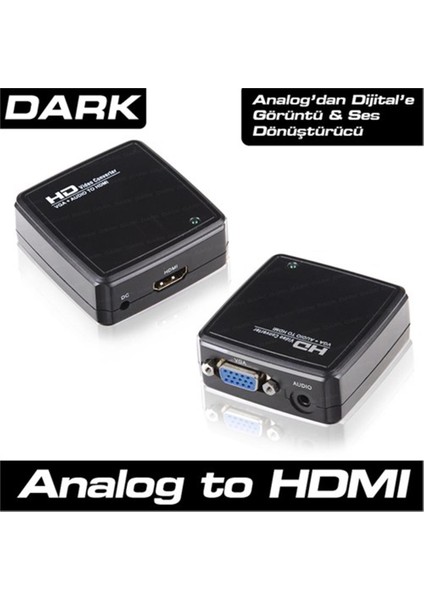 Dark Dk-Hd-Avgaxhdmı VGA To HDMI Aktif Dönüştürücü