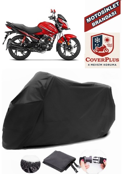 Hero Ignitor Motor Brandası Siyah Motorsiket Brandası Motor Örtüsü Çadır Su Geçirmez Motosiklet Kılıfı Motor Brandası