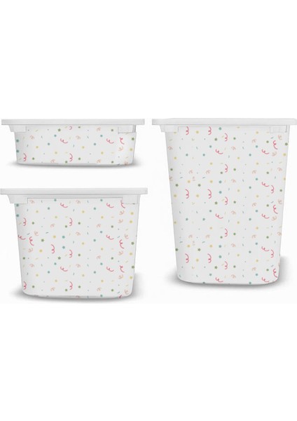 Trofast Konfeti Temalı Sticker - Çocuk Odası Oyuncak Düzenleme Etiketi - Dayanıklı Folyo modelleri