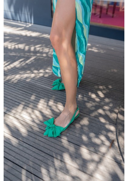 Micky Kadin Yeşil Fıyonk Detay Topuklu Ayakkabi fiyatları