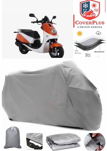 Daelim Beagle Motor Brandası Gri Motorsiket Brandası Motor Örtüsü Çadır Su Geçirmez Motosiklet Kılıfı Motor Brandası