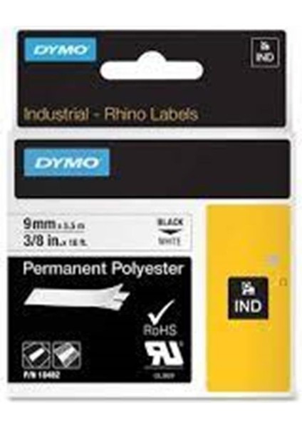 Dymo 1868736 Xtl Sabit Polyester Düz Yüzey 9 x 9 Beyaz-Siyah