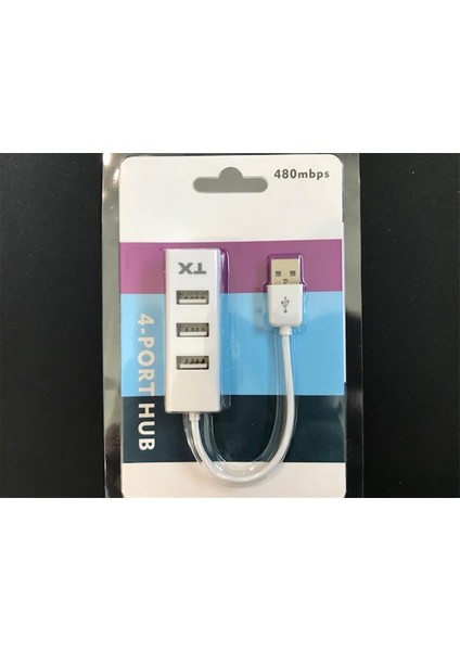 Tx ACUSB24W 4port USB Hub Beyaz 2.0 480MBPS (0,11CM Kablo Uzunluğu)