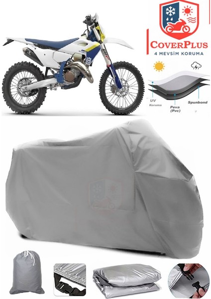 Husqvarna Te 125 Motor Brandası Gri Motorsiket Brandası Motor Örtüsü Çadır Su Geçirmez Motosiklet Kılıfı Motor Brandası