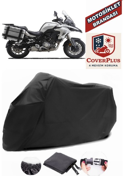 Rks TRK502 x Motor Brandası Siyah Motorsiket Brandası Motor Örtüsü Çadır Su Geçirmez Motosiklet Kılıfı Motor Brandası