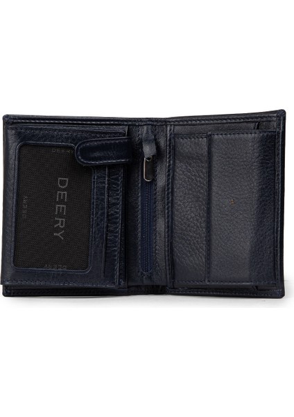 Hakiki Deri Lacivert Dikey Erkek Cüzdanı - 01102MLCVZ01 modelleri