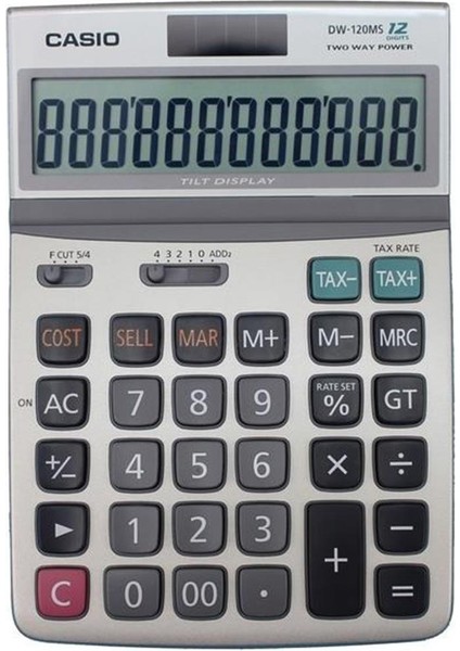 Casio DW-120MS Oynar Başlıklı 12 Hane Masa Üstü Hesap Makinesi