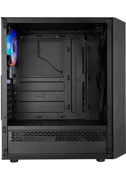 Everest Flat Mesh 4-12CM Rgb Fan Tempered Camlı Atx Mid-T Gaming Oyuncu Kasası fiyatları