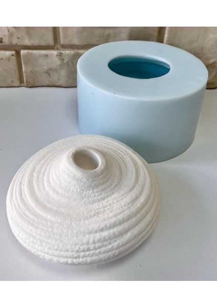 Taş Tozu Kalıbı -Sargılı Şamdan Vazo Silikon Kalıp modelleri