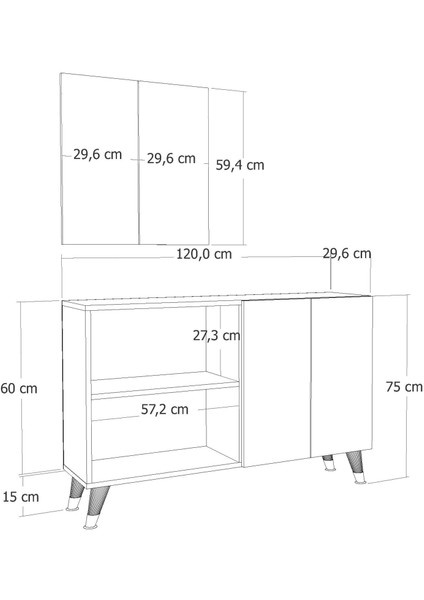 8193KM-128DD Konsol,kahve Köşesi,ayakkabılık,ofis Evrak Dolabı,mutfak Kiler Dolabı,tv Ünitesi-Beyaz-Gümüş fiyatları