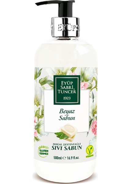 Eyüp Sabri Tuncer 500ML Sabun Doğal Zeytin Yağlı Sıvı Sabun Beyaz