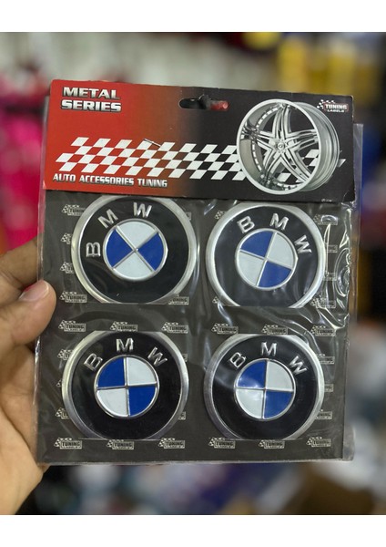 Bmw Uyumlu, Jant Göbeği Arması, Sticker 4'lü Set 60MM