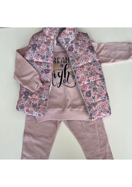 444023 Kız Çocuk %100 Pamuk Pembe Dreamy Blossom 3’lü Takım fiyatları