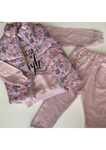 444023 Kız Çocuk %100 Pamuk Pembe Dreamy Blossom 3’lü Takım indirimleri