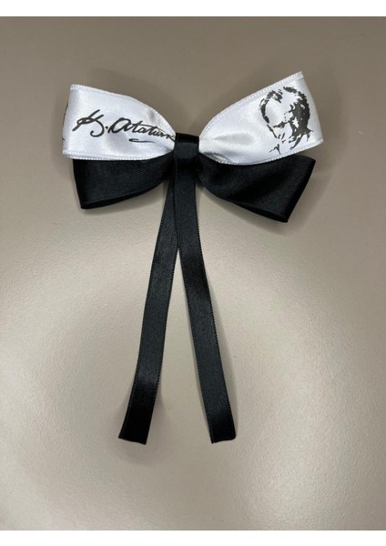 Mustafa Kemal Atatürk Imzalı TOKA–10KASIM Temalı Siyah Beyaz Saç Tokası-Okul Etkinlik-Gösteri fiyatları