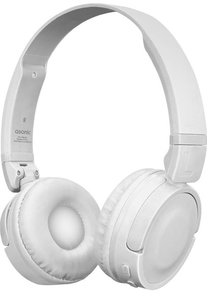 Asonic AS-XBK55 Beyaz Tf Kart Özellikli Bluetooth Kulaklık