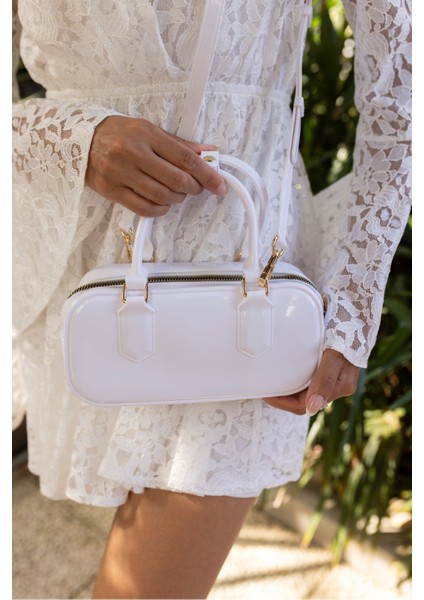 Ligt Kadin Beyaz Omuz Askılı Plaj-Gunluk Miu Tarzi Plaj Çanta modelleri