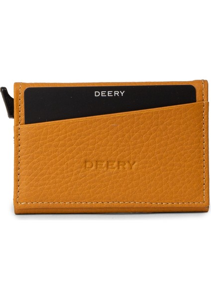 Hakiki Deri Hardal Mekanizmalı Yatay Erkek Cüzdanı - 00611ZHRDZ01