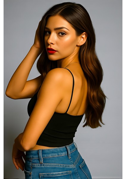 Ip Askılı Büstiyer Crop modelleri