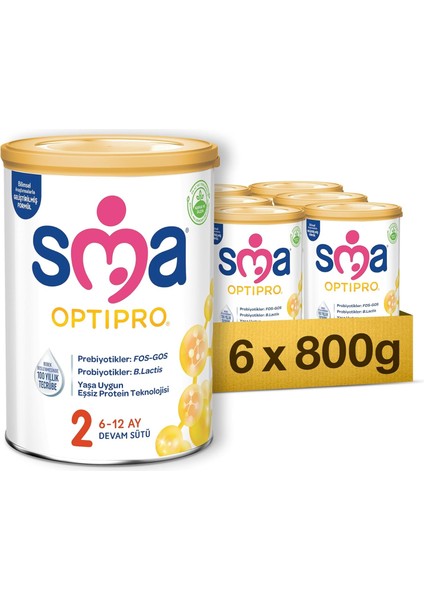 Sma Optipro 2 Devam Sütü (6-12 Ay, 800 G) x 6 fiyatları