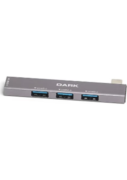 Dark Dk Ac USB34C 4 Port USB Hub Usb-C 1xusb -A3.0 3xusb-A2.0