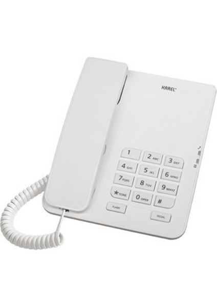 Karel TM140 Beyaz Analog Masa Üstü Kablolu Telefon