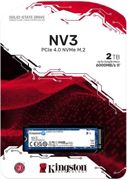Kingston 2tb Nv3 SNV3S-2000G 6000-5000MB-S Pcı-Express 4.0 M.2 SSD Disk fiyatları