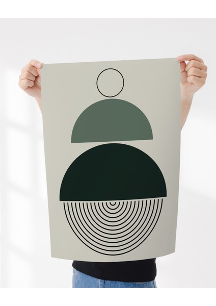 Rosa Art Çerçevesiz Poster, Dijital Baskı Soyut Yarım Daireler Poster, Soyut, Çerçeve Içine Poster