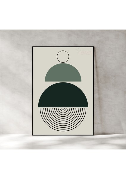 Rosa Art Çerçevesiz Poster, Dijital Baskı Soyut Yarım Daireler Poster, Soyut, Çerçeve Içine Poster