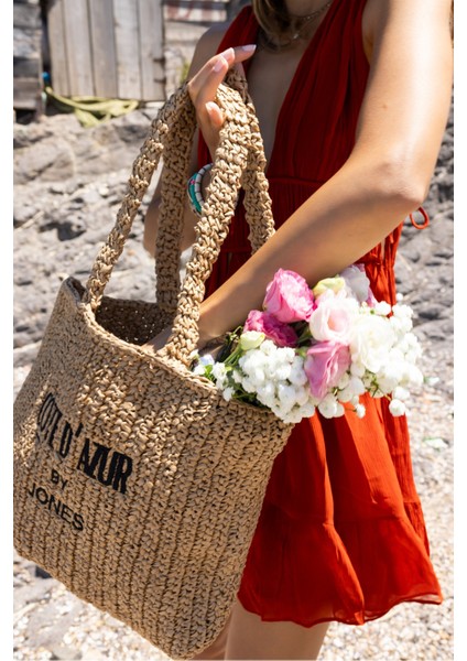 Maja Kadın Bej Hasir Handmade Plaj-Gunluk Çanta fırsatları