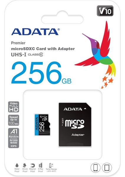 Adata 256GB Premier Microsdxc Card With Adapter Uhs-I CLASS10 V10 Hafıza Kartı fiyatları