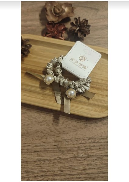 Ikili Kurdelalı Incili Saçbağı