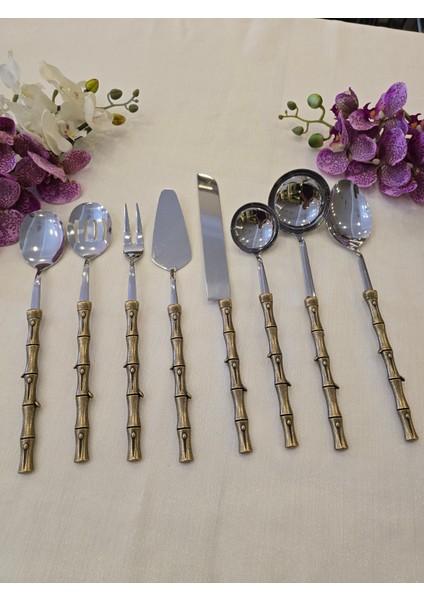 Bambu 8 Parça Servis Kaşık Seti Antik fiyatları