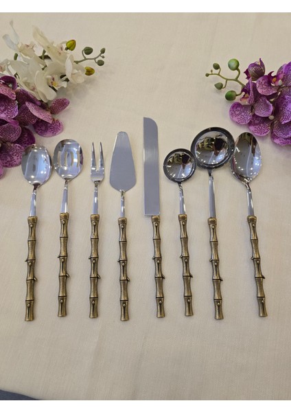 Bambu 8 Parça Servis Kaşık Seti Antik fırsatları