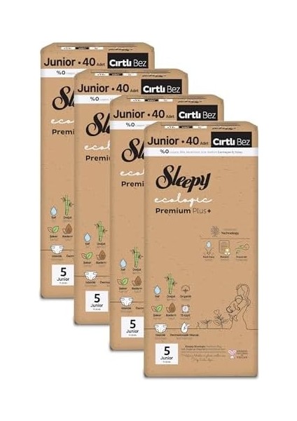 Sleepy Ecologic Premium Plus Efsane Paket Bebek Bezi 5 Numara Junior 160 Adet fiyatları