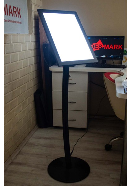 A3 21X29.7CM Curved LED Işıklı Siyah Renk Reklam ve Menü Panosu fırsatları