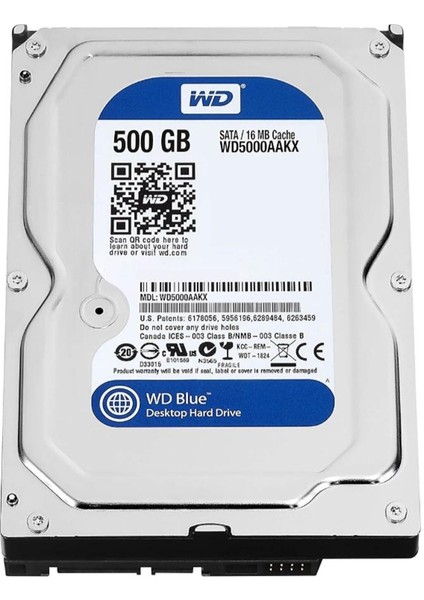 Wd 500GB Caviar Blue WD5000AAKX Sata 3.0 7200 Rpm 3.5" Harddisk