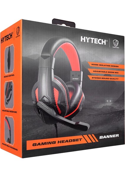 Hytech Hy-G9 Banner Siyah-Kırmızı Gaming Oyuncu Mikrofonlu Kulaklık fiyatları