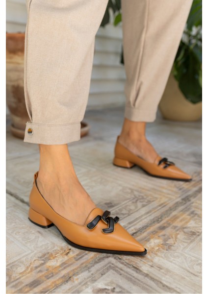 Yase Kadın Taba Ithal Toka Aksesuar Babet