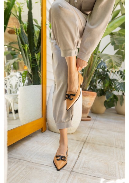 Yase Kadın Taba Ithal Toka Aksesuar Babet