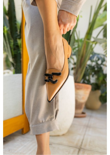 Yase Kadın Taba Ithal Toka Aksesuar Babet