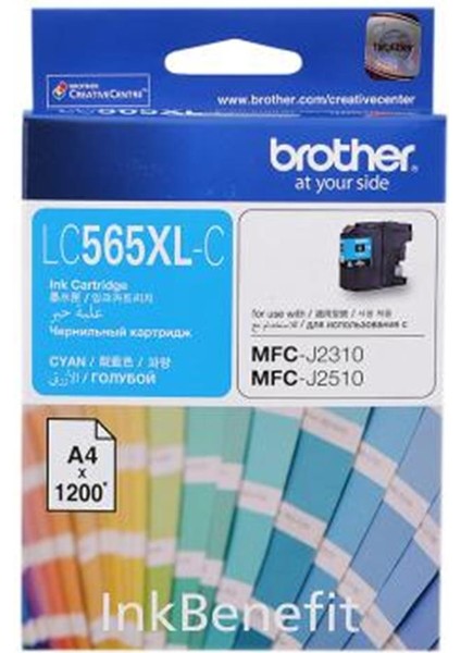 Brother LC565XLC Cyan Mavi 1.200 Sayfa Kartuş MFC-J3520-J3720