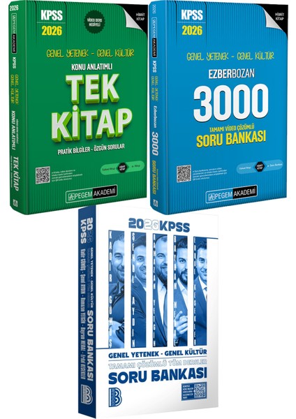 2026 Kpss Tüm Dersler Tamamı Çözümlü Soru Bankası - 2026 Kpss Konu Tek Kitap Ezberbozan 3000 Soru
